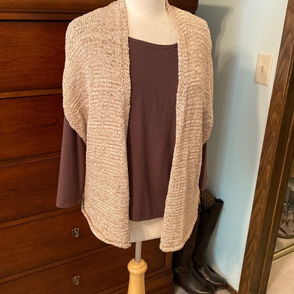 Lightweight knit open vest